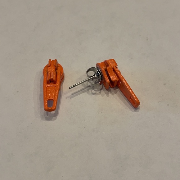 Hand Crafted Jewelry - Zipper Pull Earrings - 3/4”